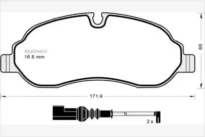 Комплект тормозных колодок, дисковый тормоз MGA купить