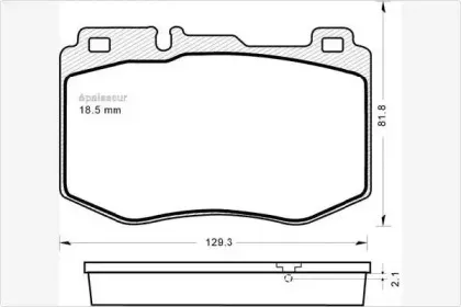 Комплект тормозных колодок, дисковый тормоз MGA купить
