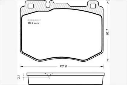 Комплект тормозных колодок, дисковый тормоз MGA купить