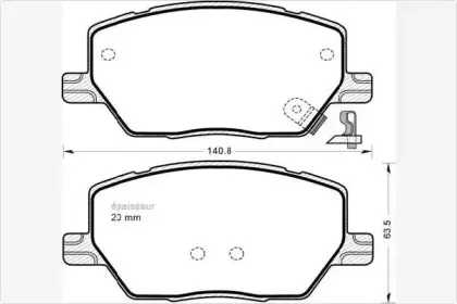 Комплект тормозных колодок, дисковый тормоз MGA купить