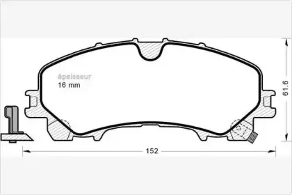 Комплект тормозных колодок, дисковый тормоз MGA купить