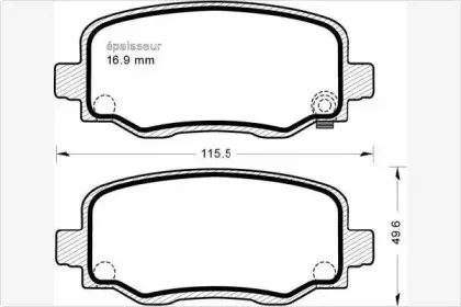 Комплект тормозных колодок, дисковый тормоз MGA купить