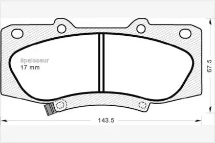 Комплект тормозных колодок, дисковый тормоз MGA купить