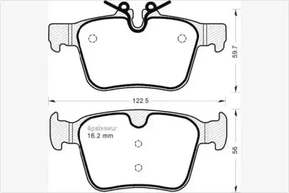 Комплект тормозных колодок, дисковый тормоз MGA купить