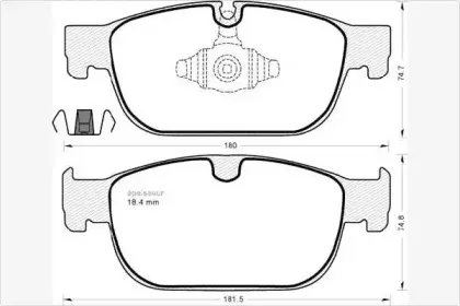 Комплект тормозных колодок, дисковый тормоз MGA купить