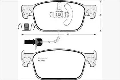 Комплект тормозных колодок, дисковый тормоз MGA купить