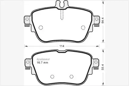 Комплект тормозных колодок, дисковый тормоз MGA купить