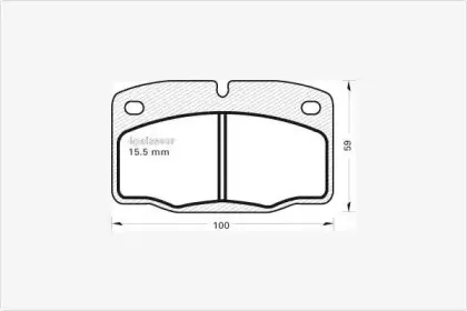 Комплект тормозных колодок, дисковый тормоз MGA купить