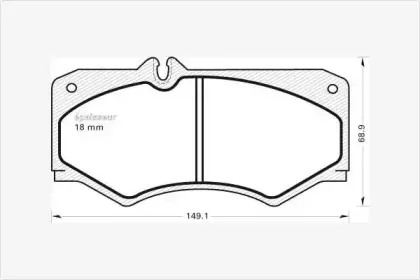 Комплект тормозных колодок, дисковый тормоз MGA купить