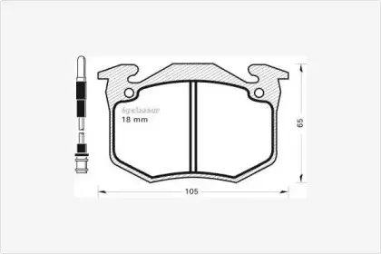 Комплект тормозных колодок, дисковый тормоз MGA купить