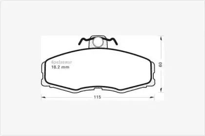 Комплект тормозных колодок, дисковый тормоз MGA купить
