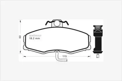 Комплект тормозных колодок, дисковый тормоз MGA купить