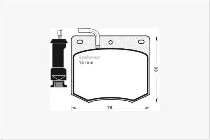 Комплект тормозных колодок, дисковый тормоз MGA купить