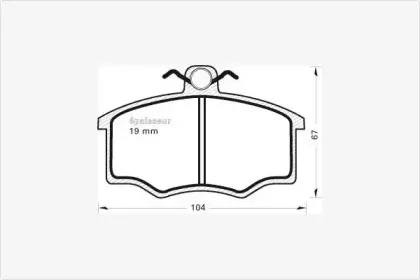 Комплект тормозных колодок, дисковый тормоз MGA купить
