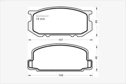 Комплект тормозных колодок, дисковый тормоз MGA купить