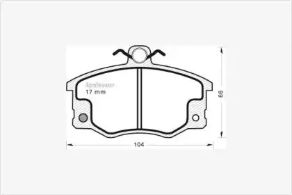 Комплект тормозных колодок, дисковый тормоз MGA купить