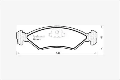 Комплект тормозных колодок, дисковый тормоз MGA купить