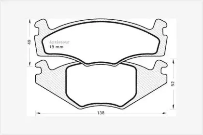 Комплект тормозных колодок, дисковый тормоз MGA купить