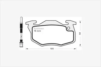 Комплект тормозных колодок, дисковый тормоз MGA купить