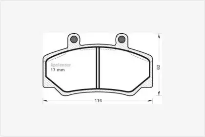 Комплект тормозных колодок, дисковый тормоз MGA купить