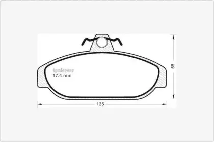 Комплект тормозных колодок, дисковый тормоз MGA купить
