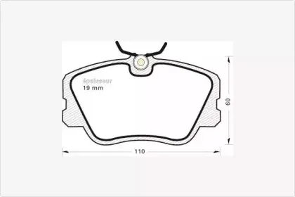 Комплект тормозных колодок, дисковый тормоз MGA купить