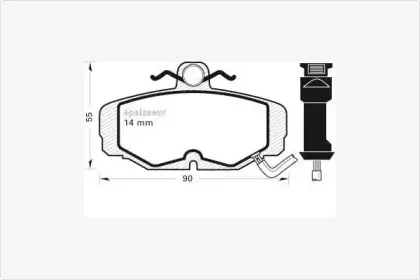 Комплект тормозных колодок, дисковый тормоз MGA купить