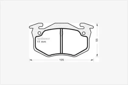 Комплект тормозных колодок, дисковый тормоз MGA купить