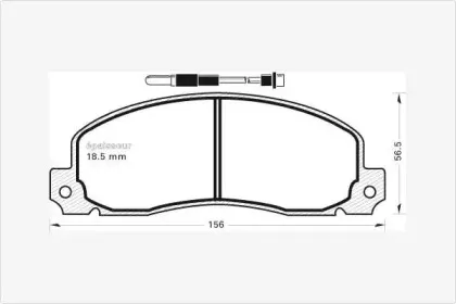 Комплект тормозных колодок, дисковый тормоз MGA купить