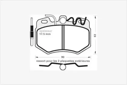 Комплект тормозных колодок, дисковый тормоз MGA купить