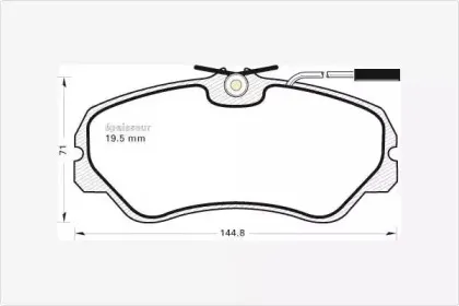 Комплект тормозных колодок, дисковый тормоз MGA купить