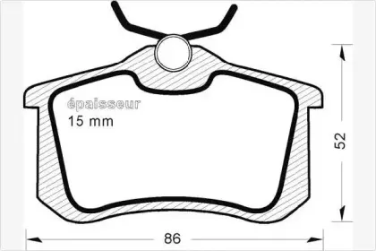 Комплект тормозных колодок, дисковый тормоз MGA купить