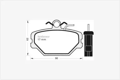 Комплект тормозных колодок, дисковый тормоз MGA купить