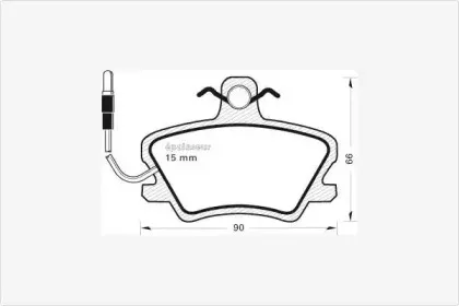 Комплект тормозных колодок, дисковый тормоз MGA купить