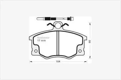 Комплект тормозных колодок, дисковый тормоз MGA купить