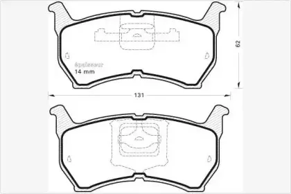 Комплект тормозных колодок, дисковый тормоз MGA купить