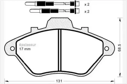 Комплект тормозных колодок, дисковый тормоз MGA купить