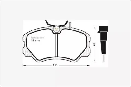 Комплект тормозных колодок, дисковый тормоз MGA купить