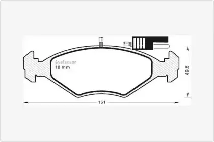 Комплект тормозных колодок, дисковый тормоз MGA купить