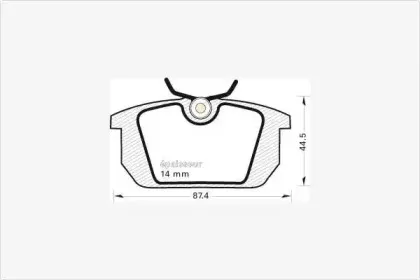 Комплект тормозных колодок, дисковый тормоз MGA купить