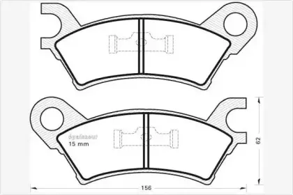Комплект тормозных колодок, дисковый тормоз MGA купить