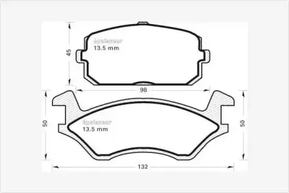 Комплект тормозных колодок, дисковый тормоз MGA купить