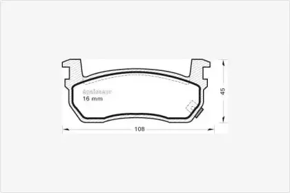 Комплект тормозных колодок, дисковый тормоз MGA купить