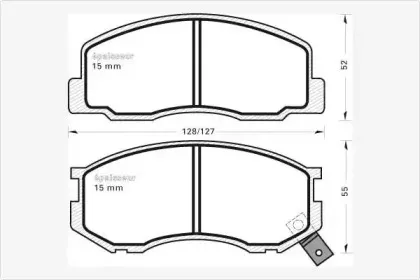 Комплект тормозных колодок, дисковый тормоз MGA купить