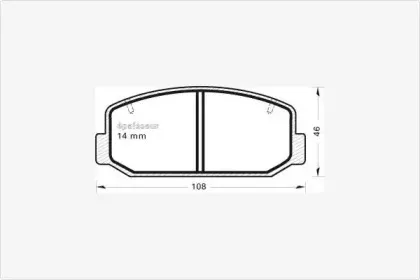 Комплект тормозных колодок, дисковый тормоз MGA купить