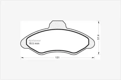 Комплект тормозных колодок, дисковый тормоз MGA купить