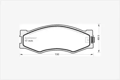 Комплект тормозных колодок, дисковый тормоз MGA купить