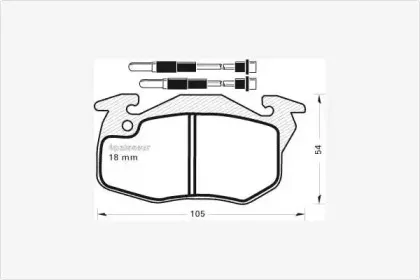 Комплект тормозных колодок, дисковый тормоз MGA купить