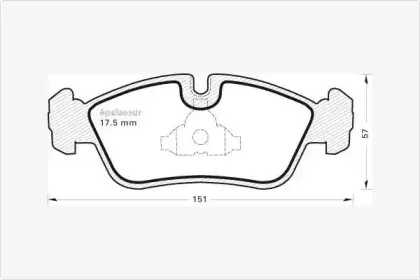Комплект тормозных колодок, дисковый тормоз MGA купить