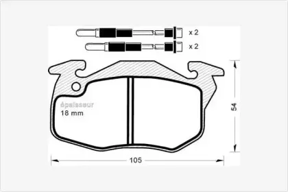 Комплект тормозных колодок, дисковый тормоз MGA купить